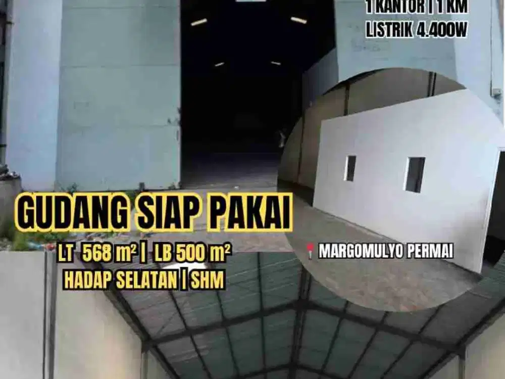 Dijual Gudang Margomulyo Permai
