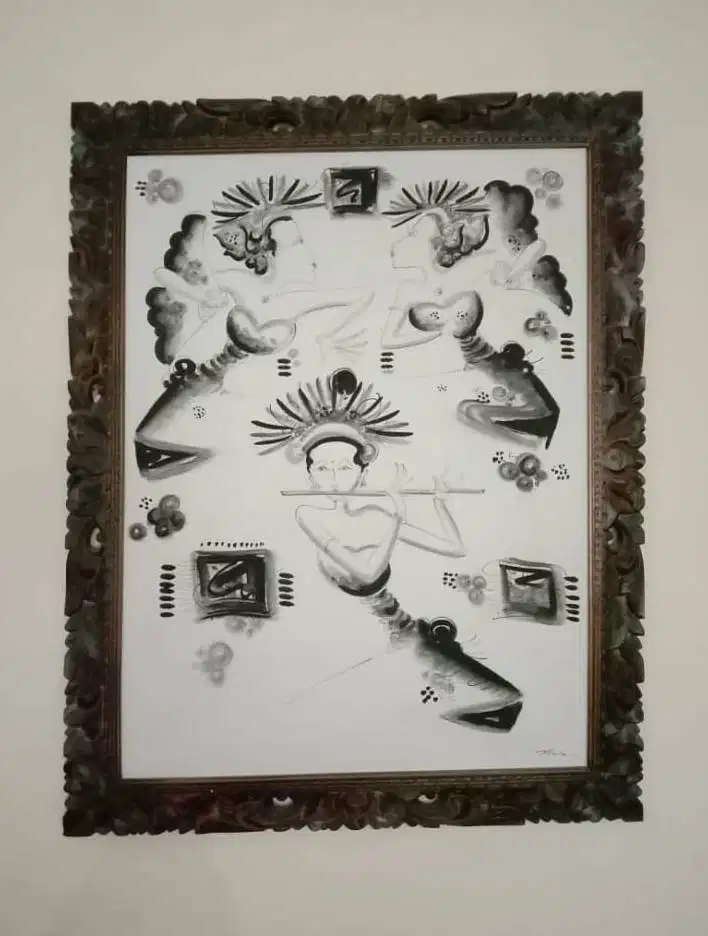 Lukisan Penari Tradisional Bergaya Bali