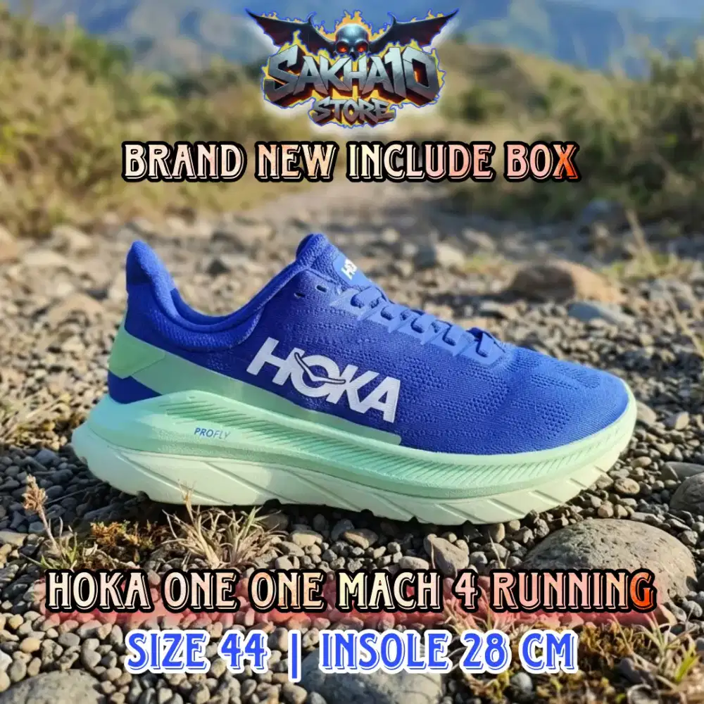 SEPATU RUNNING/OLAHRAGA PRIA/WANITA HOKA ONE ONE MACH 4 BLUE
