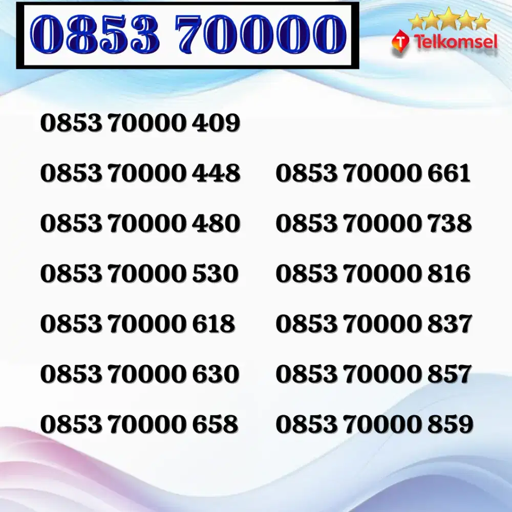 Nomor cantik Telkomsel 4G / 5G seri KWARTET Kartu perdana segel