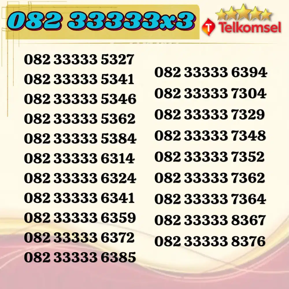 Kartu perdana Telkomsel 5G Nomor cantik panca