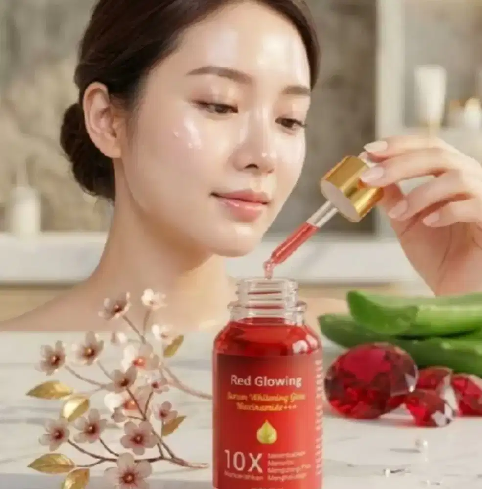 Serum glowing kecantikan pencerah wajah