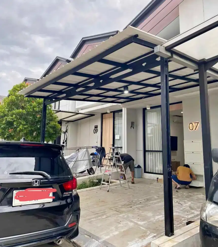 Pasang kanopi baja ringan