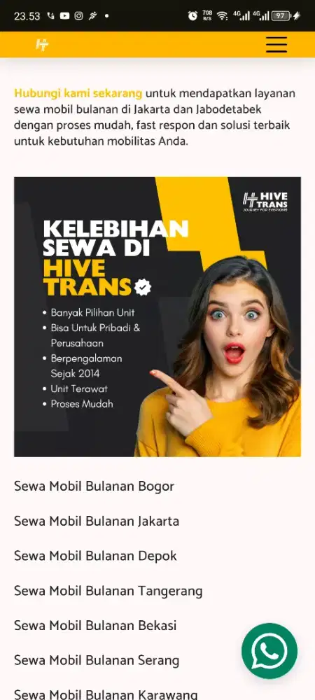 Sewa Mobil Bulanan Depok untuk Perusahaan dan Pribadi Rental Matic