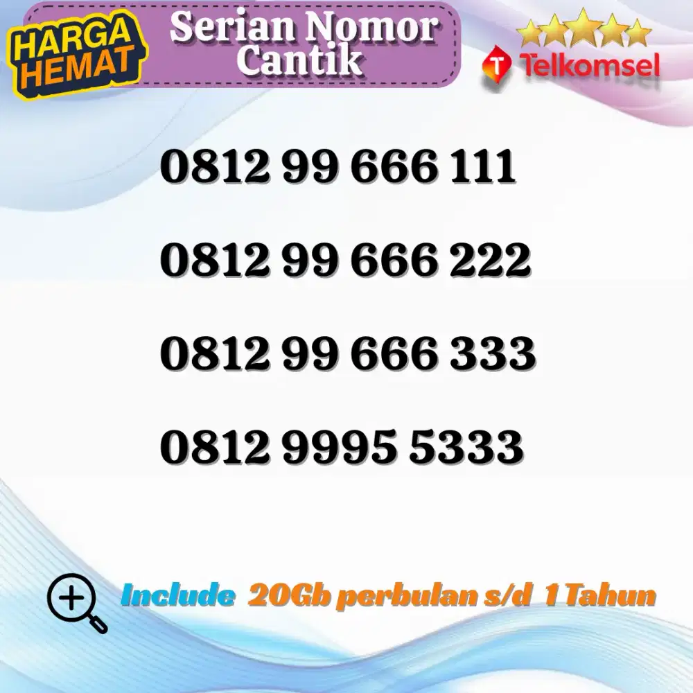 Kartu Telkomsel 5G nomor cantik Double Triple