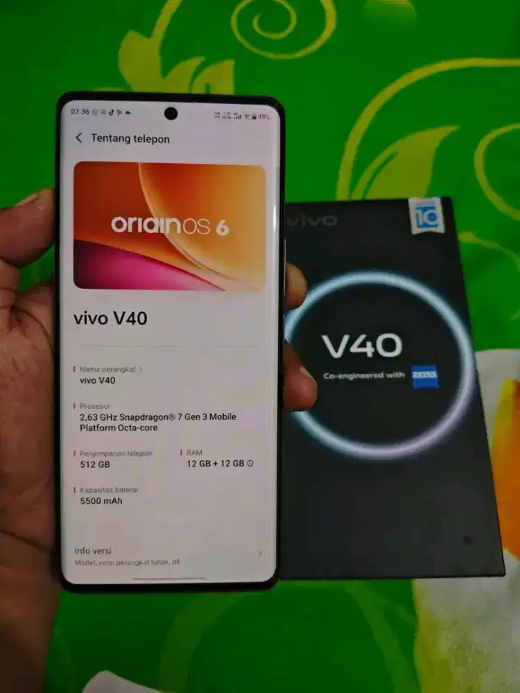 V40 5G 12/512 Unit Dus Box Ori