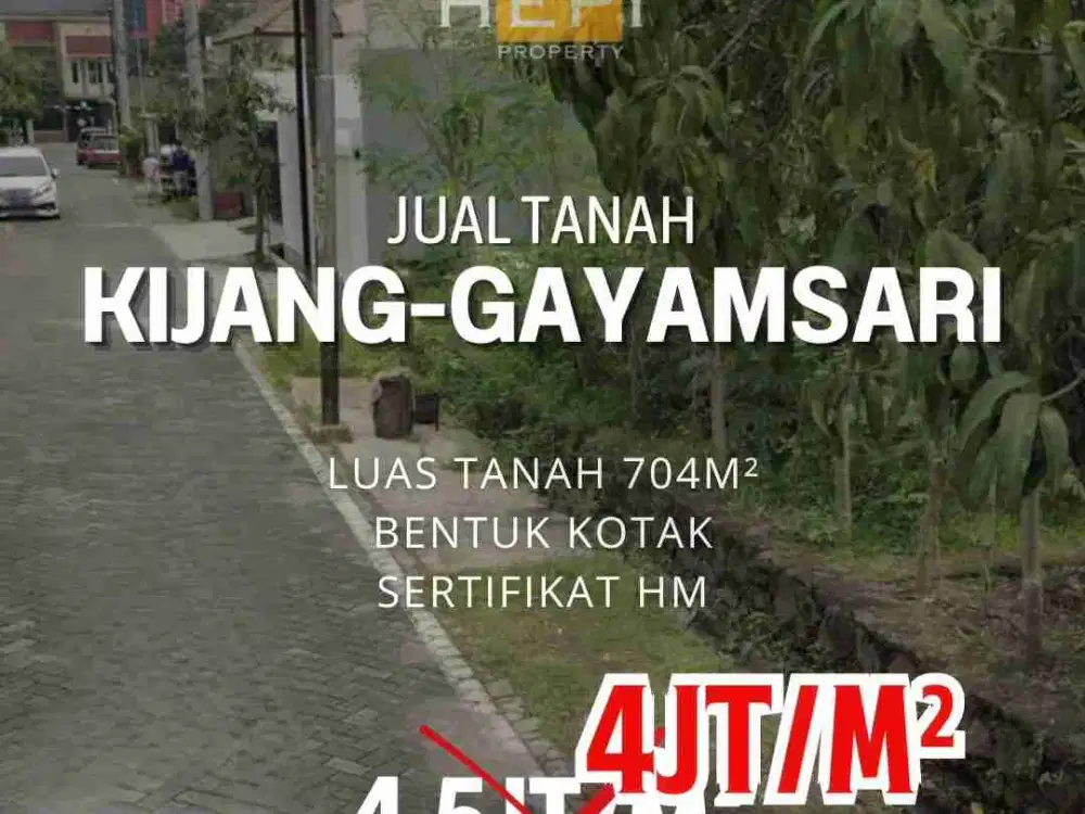 Tanah Kavling Siap Bangun JL.Kijang Gayamsari Tengah Kota Semarang