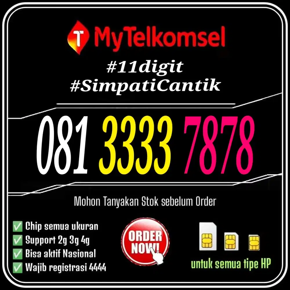 Nomer Cantik Telkomsel 11 digit 7878