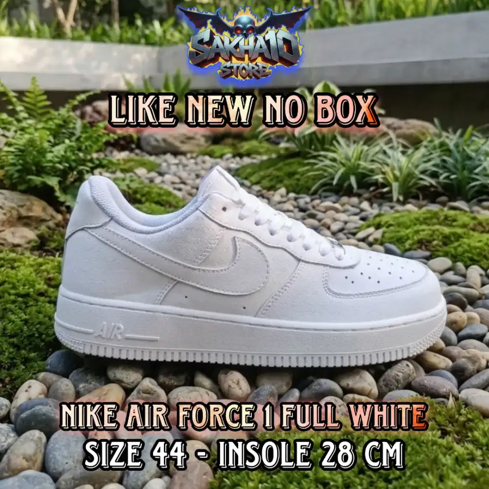 SEPATU PRIA/WANITA CASUAL N1KE AF1 FULL WHITE HIGH QUALITY