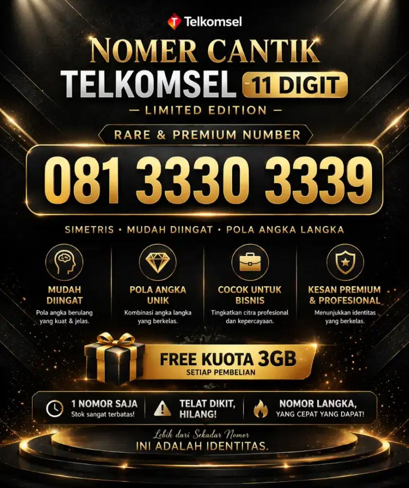 Perdana Cantik Telkomsel 11 digit 3330 3339