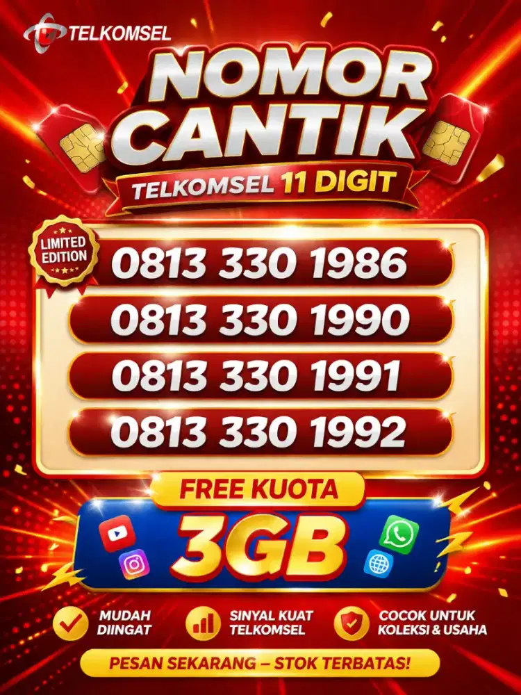 Nomer Cantik telkomsel 11 digit seri tahun