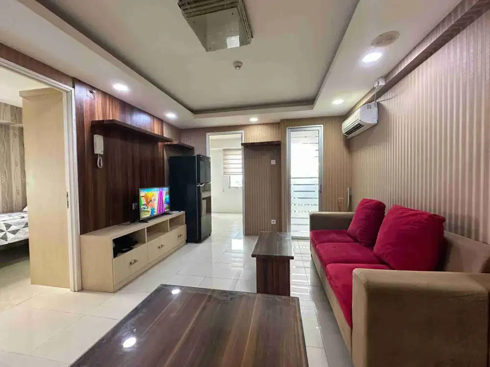 Jual 3BR lantai rendah apartemen Bassura City tower Flamboyan full furnished