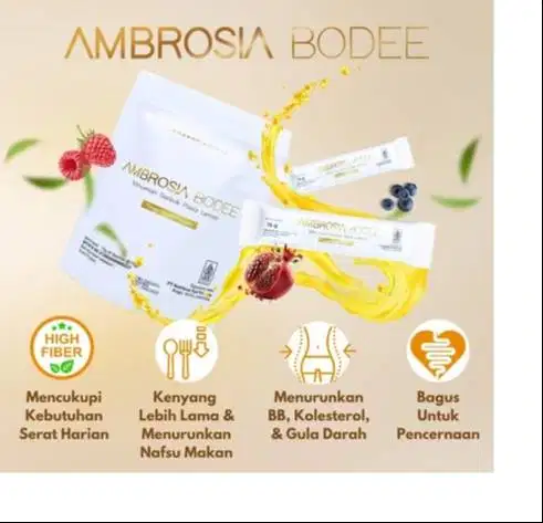 Ambrosia Bodee - Minuman Tinggi Serat Rasa Lemon