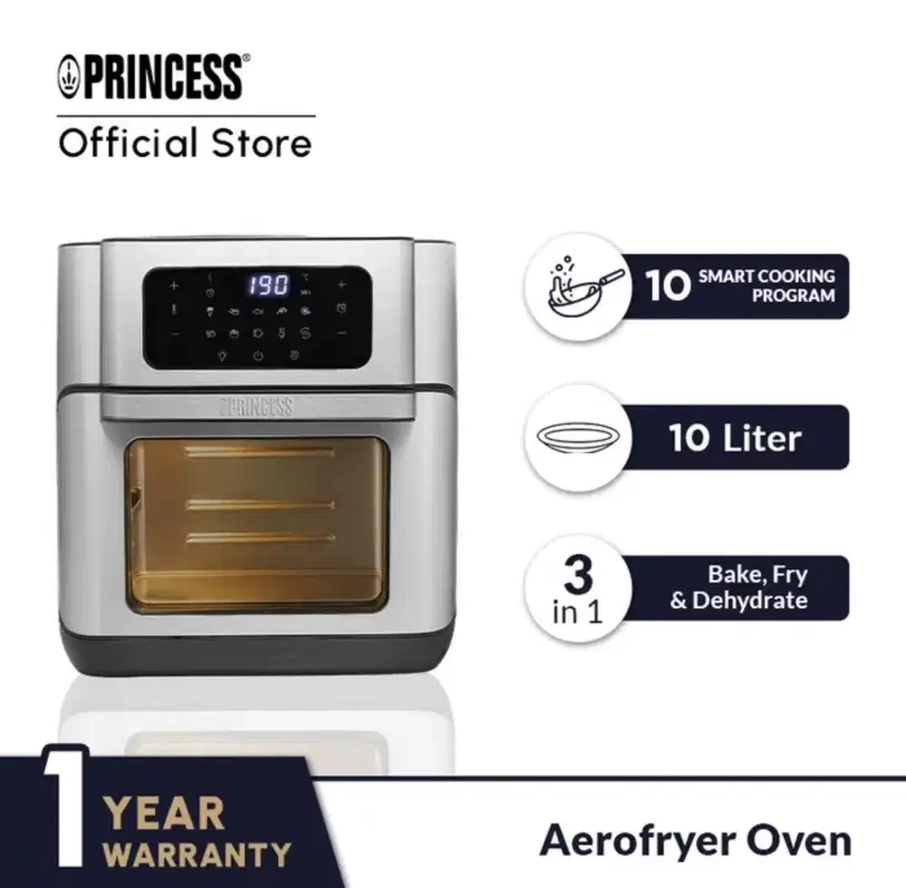 Princess Air Fryer/ Airfryer Oven 10L/ Pemanggang & Penggoreng Listrik