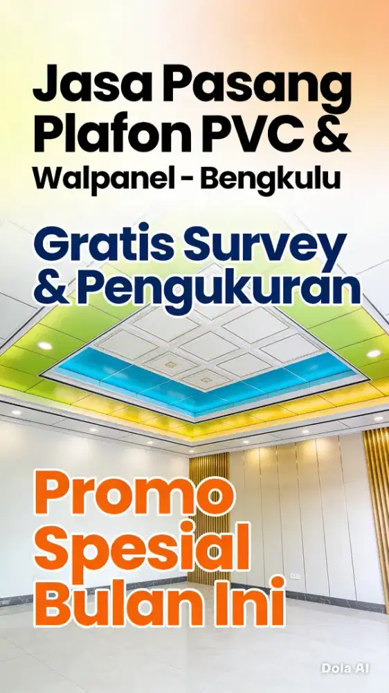 Menerima pemasangan plafon pvc