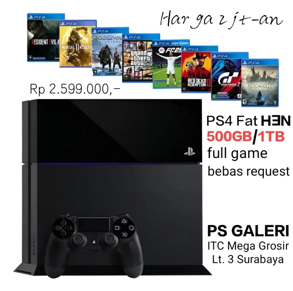 PS4 Fat Hand 500GB Full Game Ramadan Sale