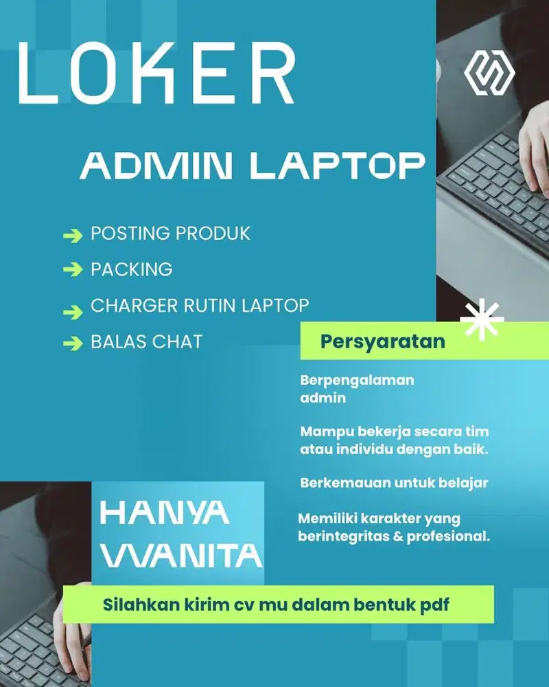 Admin packing&QC laptop wanita jujur gesit bertanggung jawab