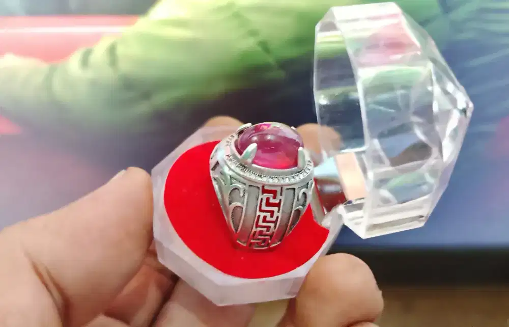 Ruby Natural Cincin Perak925 + Memo