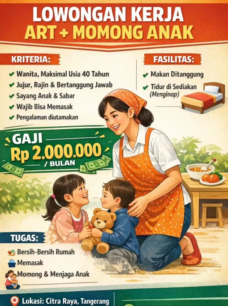 Dibutuhkan segera ART berpengalaman