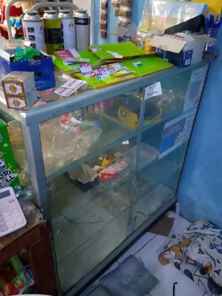 Etalase warung UK 1m