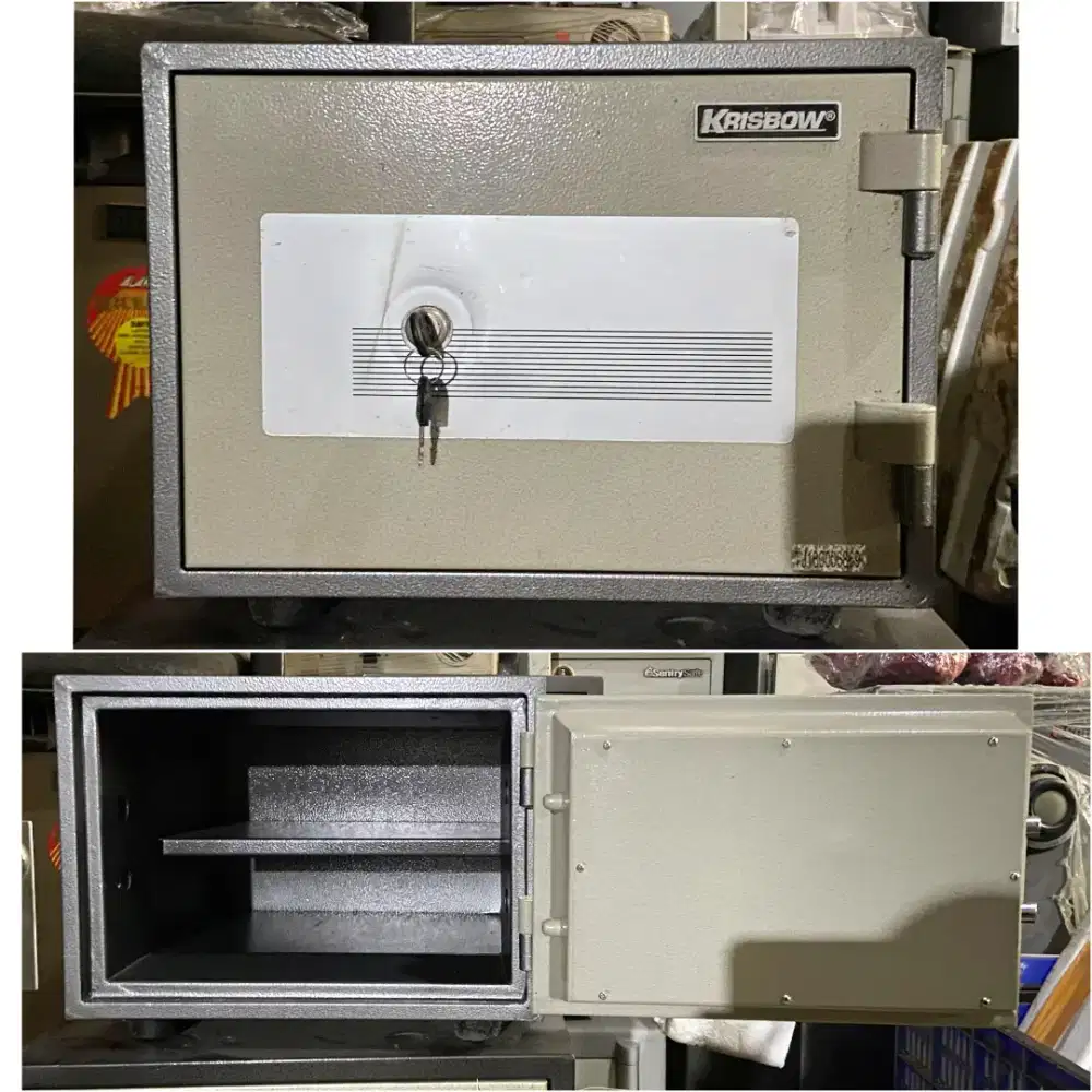 Second Brankas Kecil Krisbow Tahan Api Brankas Kunci Manual kecil