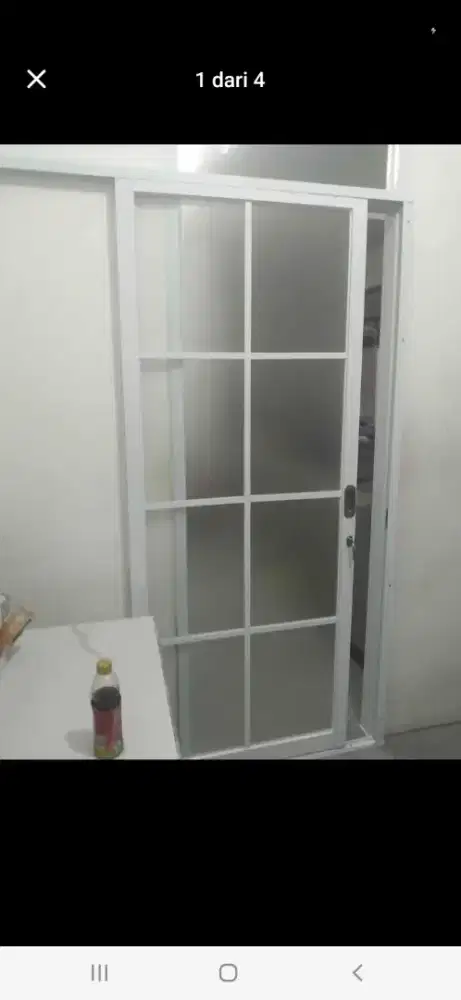 Pintu geser aluminium ornamen T220cm L90cm harga kepasang 2,5 jt /unit