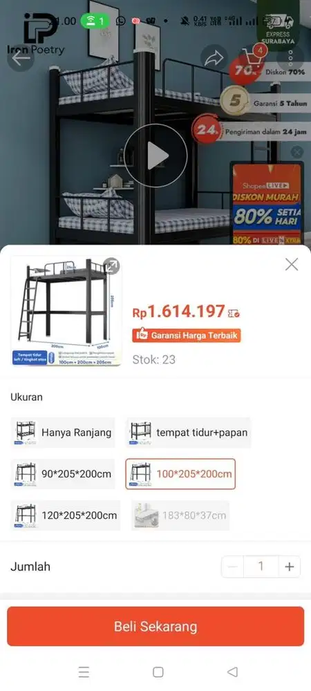 RANJANG TINGKAT BARU BELI