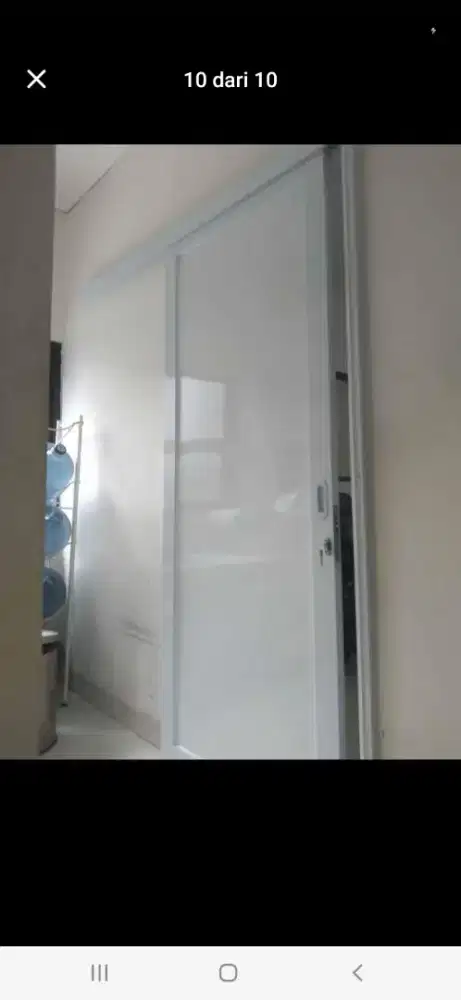 Pintu sliding aluminium acp T210cm L90cm harga terpasang 2,4 jt / unit