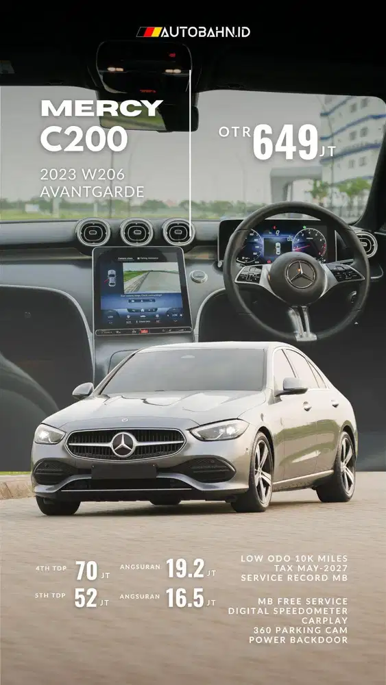 Rasa Baru! Mercedes Benz C200 Avantgarde 2023 Low Odo! 520i e300