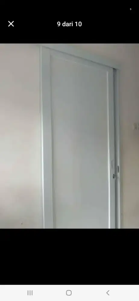 Pintu sliding alumunium acp T210cm L90cm harga plus pasang 2,4 jt/unit