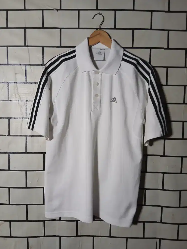 Kaos polo adidas 3stripe