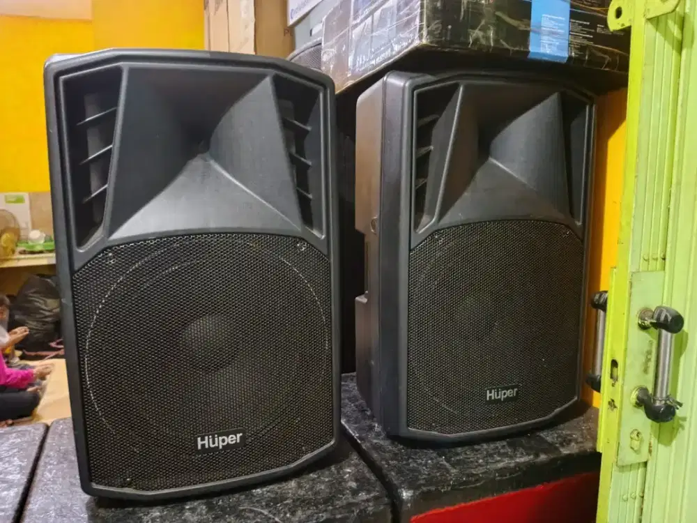 Speaker Huper JS15 2 Unit Jarang Pakai 15 Inch Aktif Kardus Buku Segel