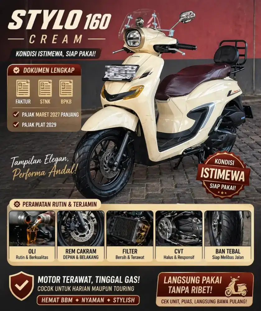 HONDA STYLO 160 CBS CREAM