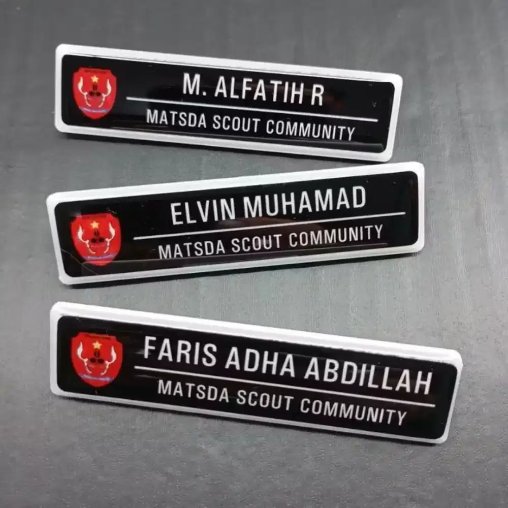 PAPAN NAMA DADA / NAMTAG LAPIS RESIN