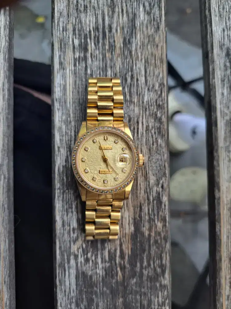 Jam tangan bulova datejust 23k gp automatic eta swiss heuet tissot mid