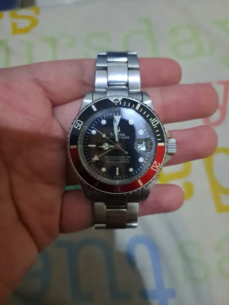 Jam tangan bulova gmt coke automatic swiss eta seiko rlx heuer tissot
