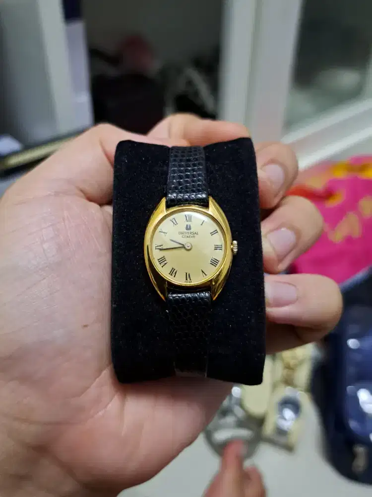 NOS jam tangan universal geneve 18k gp automatic swiss heuer tissot