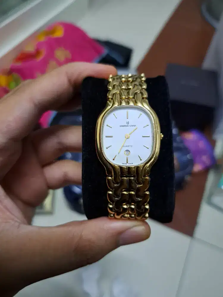 NOS jam tangan universal geneve 23k gp eta swiss baterai heuer tissot