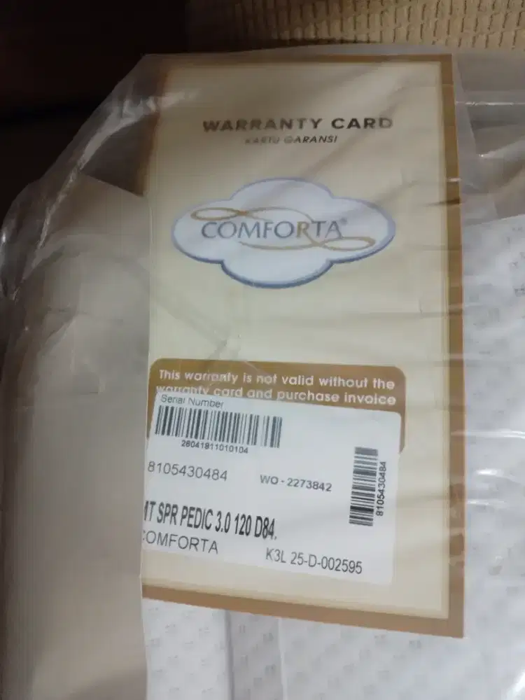Jual cepat Kasur Comforta Superpedic 120x200, kondisi masih baru