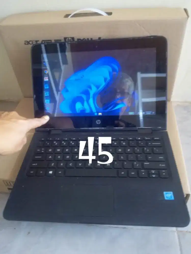 Touchscreen HP Convertible x360 N3050 DDR 4GB HDD 500GB 12 3 jam