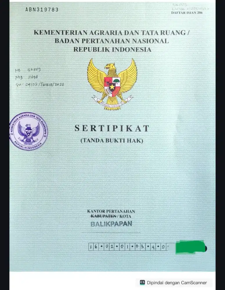 DIJUAL TANAH KAPLING UKURAN 300M2 DI BALIKPAPAN