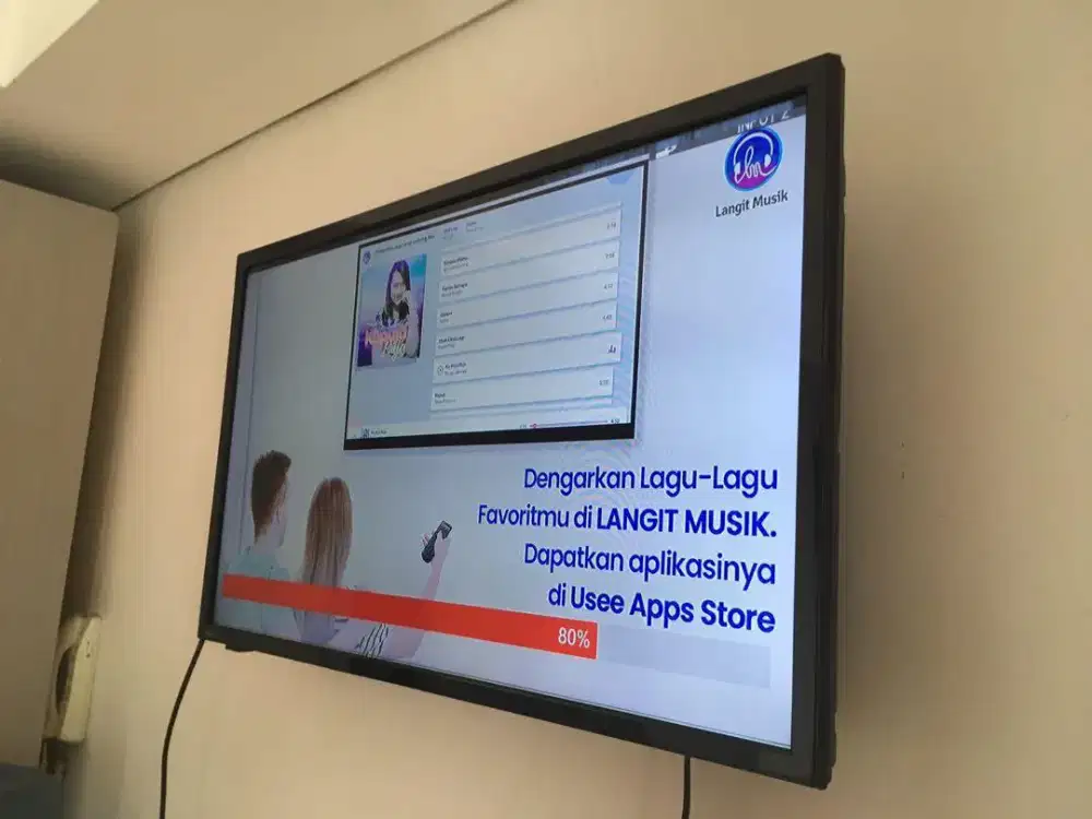 Tv led 24 inch  + setbox digital mulus siap pakai