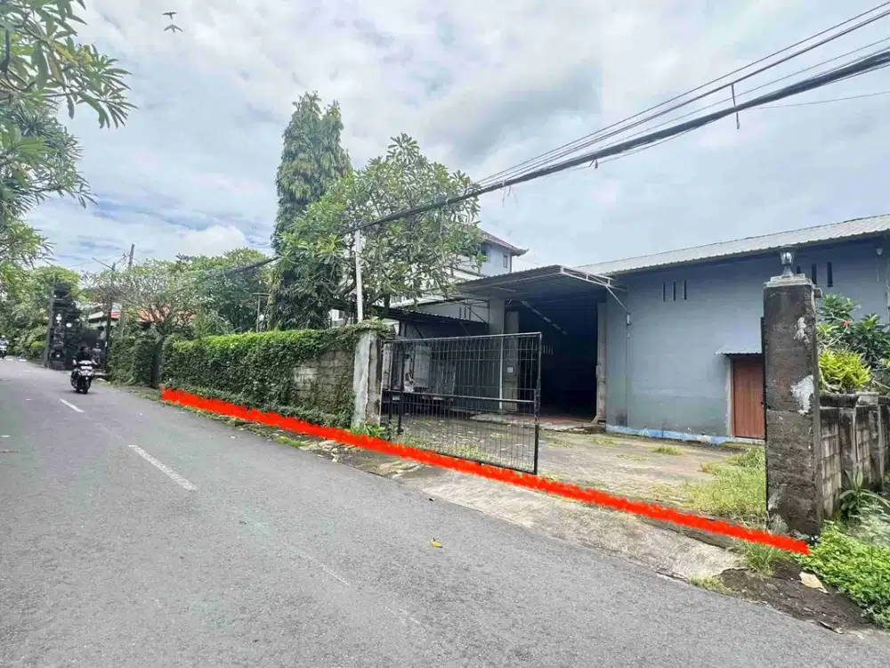 DIJUAL TANAH BONUS GUDANG DI BY PASS IDA BAGUS MANTRA AKSES JALAN LEBAR DEKAT JALAN UTAMA