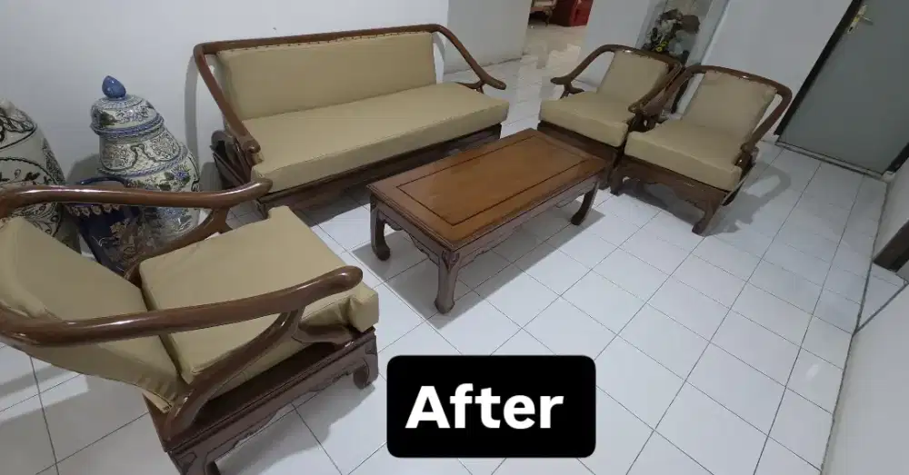 Jasa pembuatan bantalan kursi jati