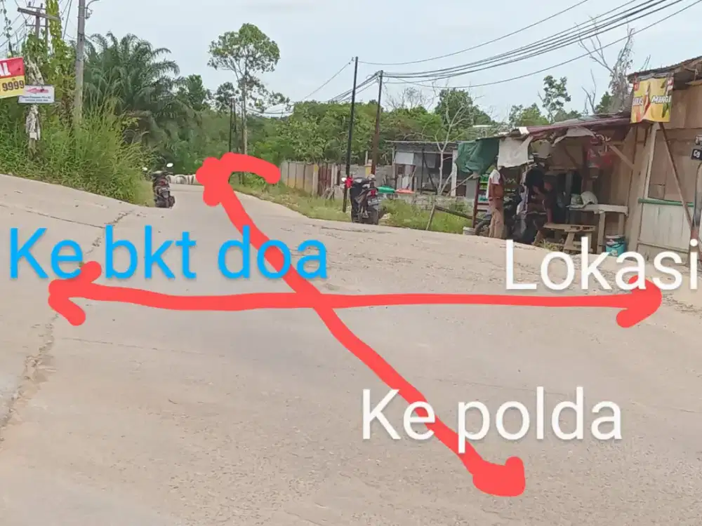 Di Jual tanah di seberang Bukit doa jl depan Polda