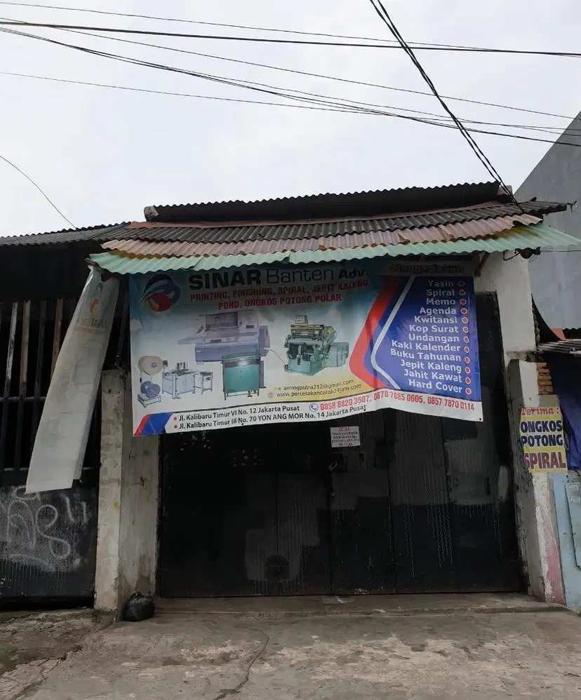 Disewakan Kios Jalan Kalibaru Timur Dekat Kemayoran Galur Senen