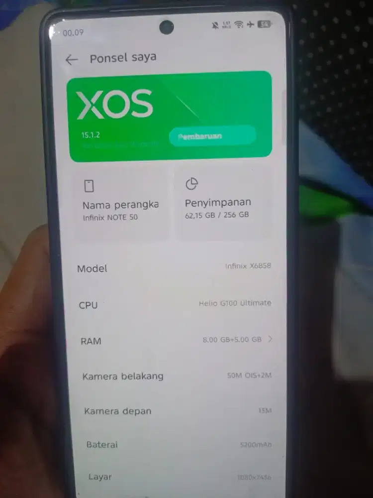 INFINIX NOTE 50 FULL SET LIKE A NEW 8+8/256 GB