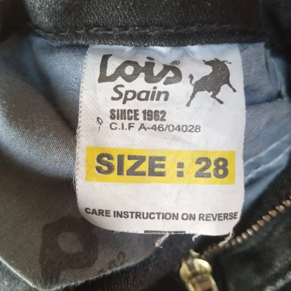 Lois Spain Original Jeans Women - Black Indigo Size 28 Mulus