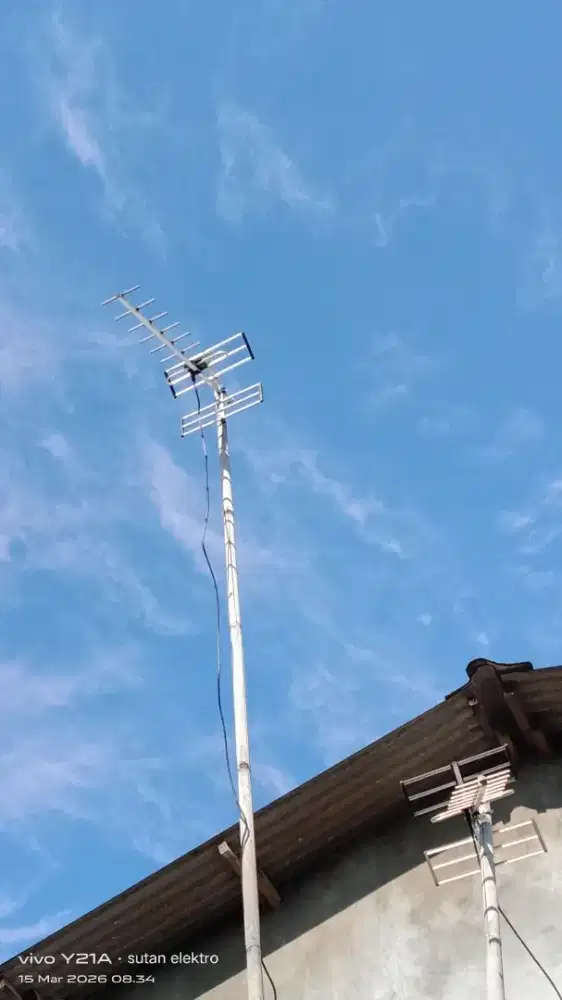 Tes gambar pemasangan Antenna tv digital dijamin bagus