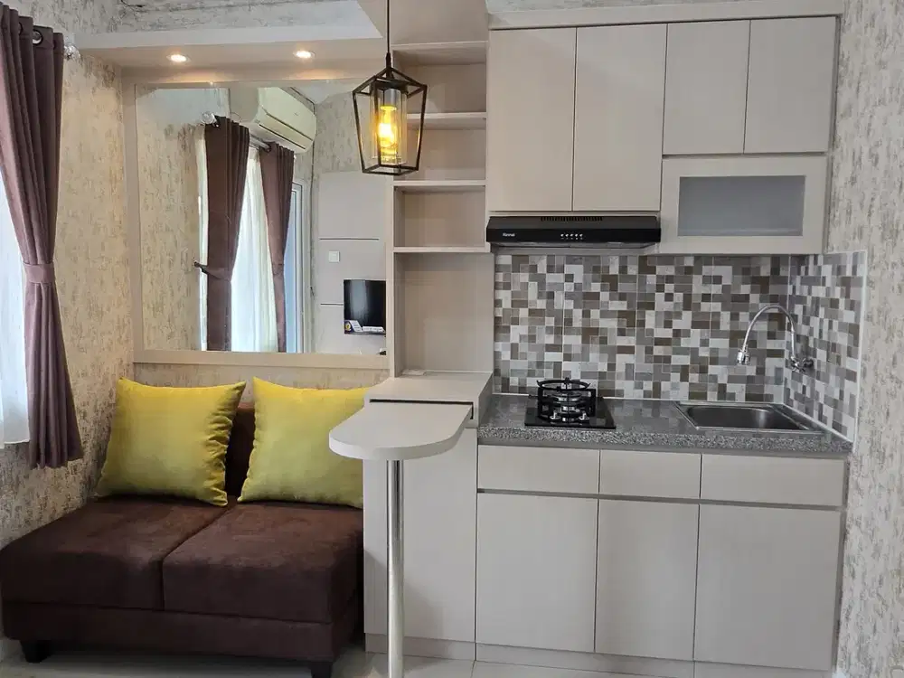 Apartemen Green Pramuka Tower Scarlate Full Furnish New Siap Huni Dijual Cepat